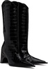 Black Croco Bridge Cowboy Boots