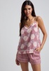 Camilla Aster Pachwork Cami & Short Pyjama Set In Pink