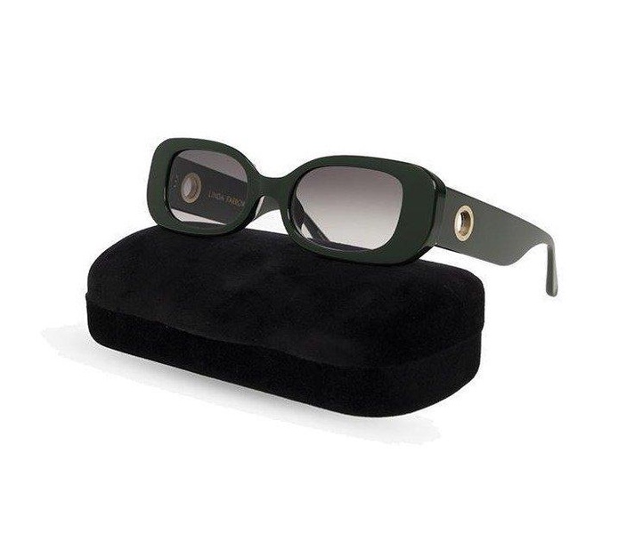 Linda Farrow Lola Rectangle Frame Sunglasses