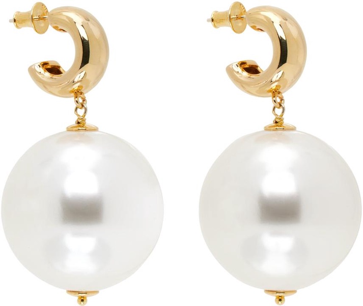 White & Gold #9131 Earrings