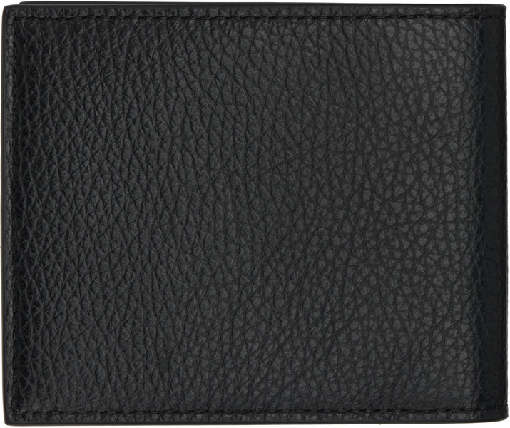 Black Bifold Logo Embossed Wallet