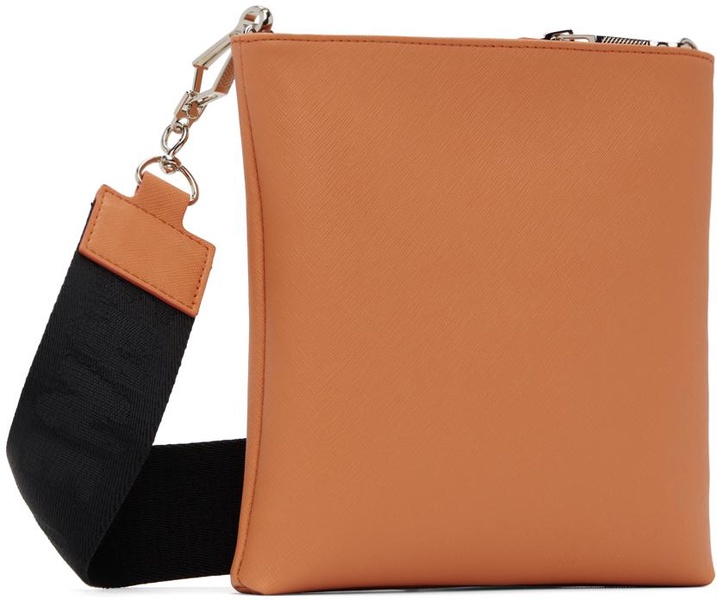 Orange Squire Square Crossbody Webb Strap Bag