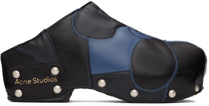 SSENSE Exclusive Black & Blue Bloggi's Clogs