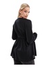 Mamalicious Maternity floaty wrap blouse in black