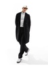 Only & Sons oversized wool mix overcoat in black