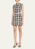 Ribbon Tweed Mini Dress