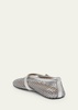 Metallic Net Mary Jane Ballerina Flats