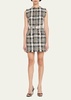 Ribbon Tweed Mini Dress