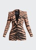 Tiger Jacquard Blazer Jacket