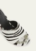 Les Doubles Mules Zebra-Print Sandals