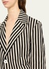 Stripe One-Button Linen Travel Jacket 2