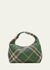 Knit Check Top-Handle Bag