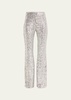 Stretch Sequin Flare Pants