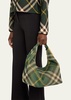 Knit Check Top-Handle Bag