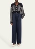 Estella Pleated Wide-Leg Linen Pants