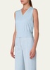 Sea Island Cotton Knit V-Neck Top