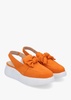 Winger Apricot Suede Knotted Sling Back Moccasins