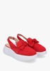 Winger Rojo Suede Knotted Sling Back Moccasins