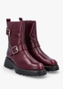 Micaela Vino Leather Biker Boots