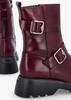 Micaela Vino Leather Biker Boots