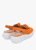 Winger Apricot Suede Knotted Sling Back Moccasins