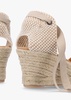 Juana Beige Suede Wedge Espadrilles