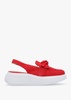 Winger Rojo Suede Knotted Sling Back Moccasins