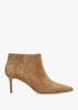 Lizie Camel Suede Heeled Ankle Boots