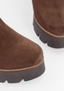 Alpaca Brown Suede Wedge Ankle Boots