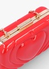 Perspex Heart Rosso Clutch Bag