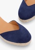 Juana Dark Navy Suede Wedge Espadrilles