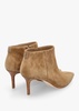 Lizie Camel Suede Heeled Ankle Boots