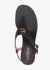 Westcott Black Leather Toe Post Heeled Sandals