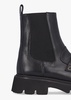 Clarity Black Leather Chunky Ankle Boots