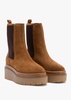 Alpine Tan Suede Tall Chelsea Boots