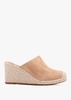 Pennie Camel Suede Blackless Wedge Espadrilles