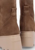 Leeds Taupe Suede Wedge Ankle Boots