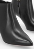 Lizie Burnished Black Leather Heeled Ankle Boots