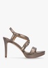 Kerri Metallic Twilight Nappa Leather Platform Heeled Sandals