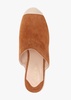 Pennie Brown Suede Blackless Wedge Espadrilles