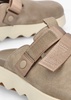 Viibe Omega Taupe Honey White Suede Clogs