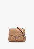 Small Bradley Convertible Camel Pebbled Leather Shoulder Bag