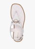 Vivienne White Leather Toe Post Sandals