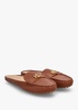 Barnsbury Pebbled Lauren Tan Leather Backless Mules