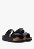 Arizona Black Natural Leather Two Bar Mules