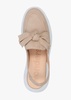 Winger Taupe Suede Knotted Sling Back Moccasins