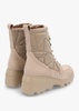 Toronto Taupe Suede & Nylon Wedge Ankle Boots