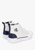 Dakota Logo White Leather High Top Trainers