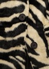 Nora Zebra Print Faux Fur Longline Coat