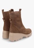 Leeds Taupe Suede Wedge Ankle Boots